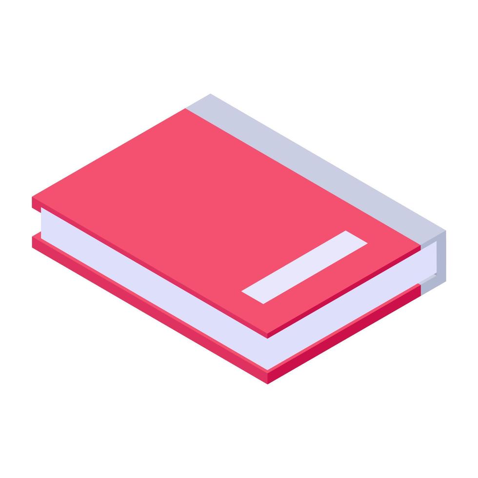 Get knowledge by books, isometric icon vector