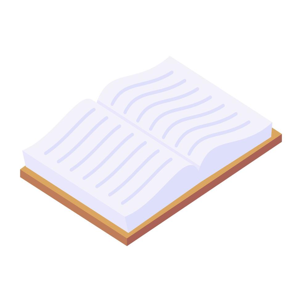 Get knowledge by books, isometric icon vector