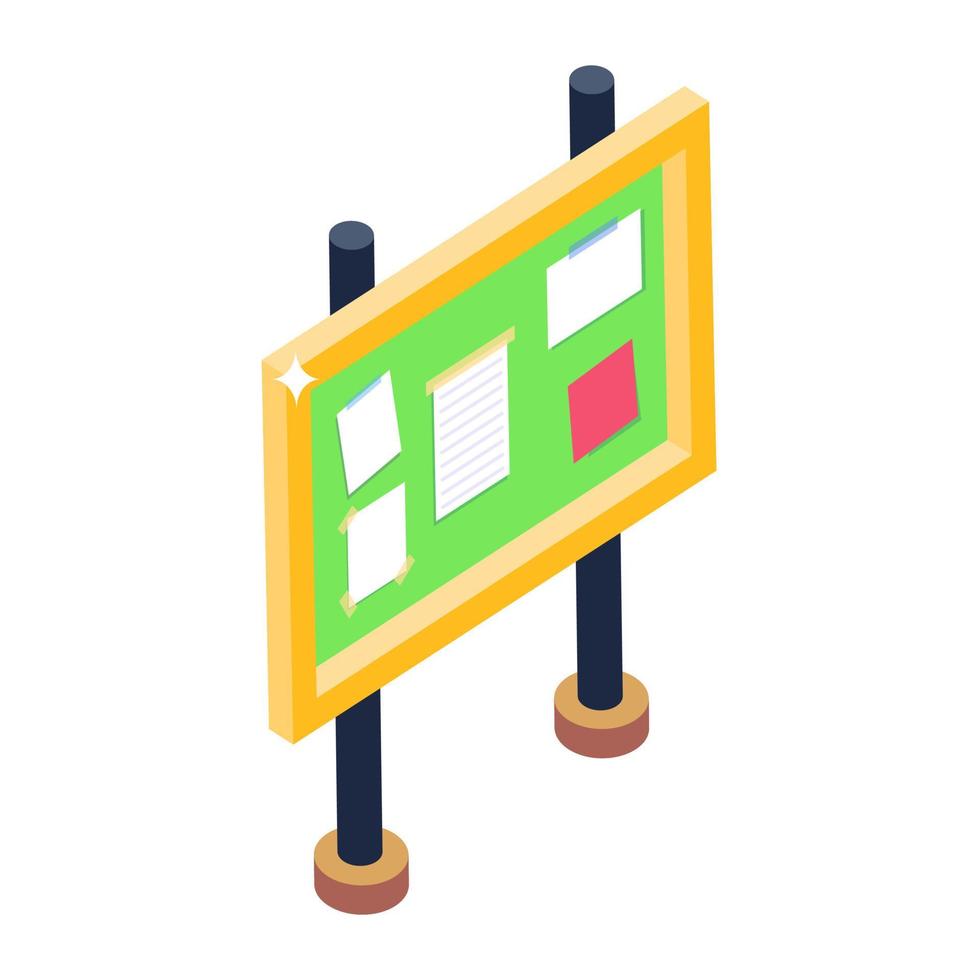 An icon of notice board in editable design vector