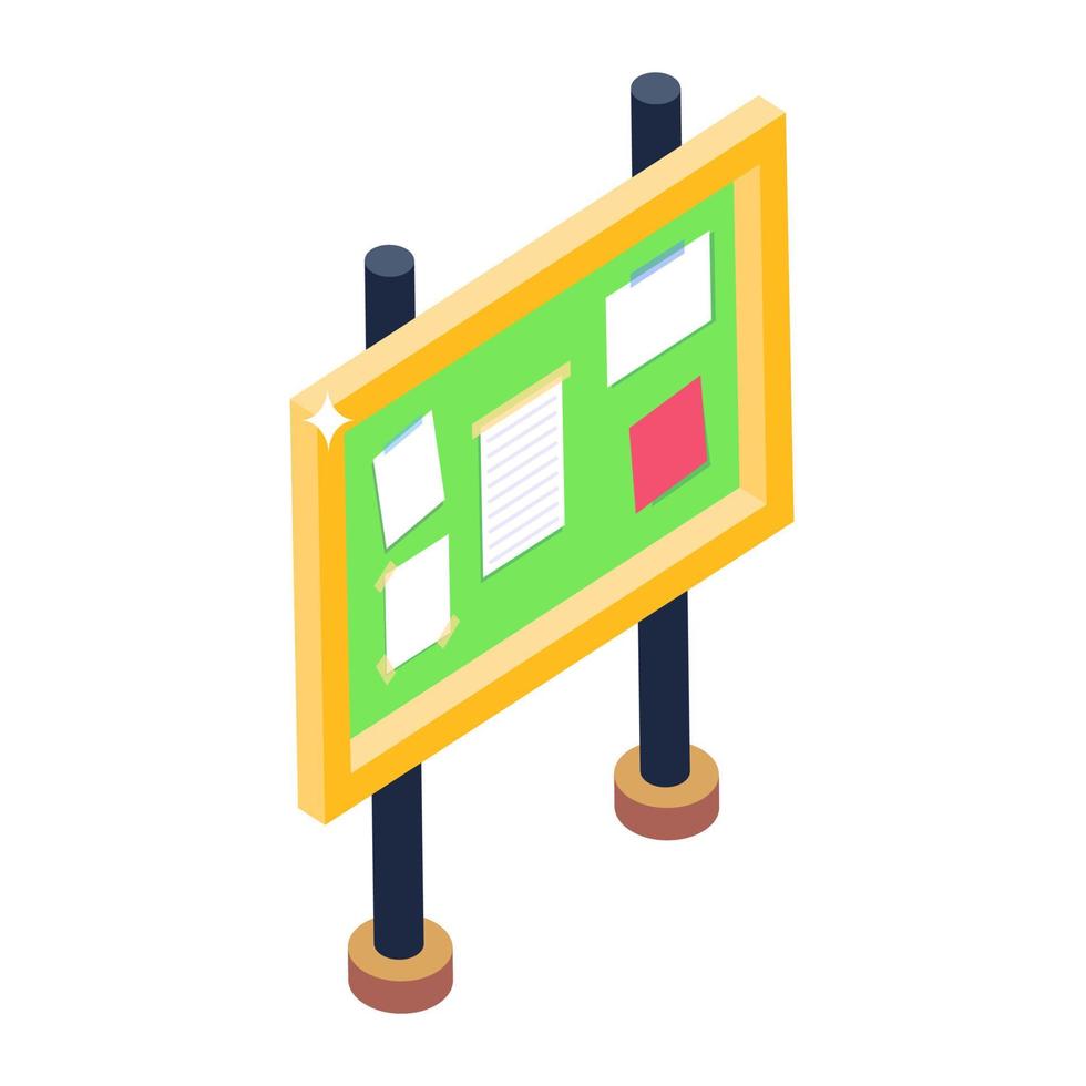 An icon of notice board in editable design vector