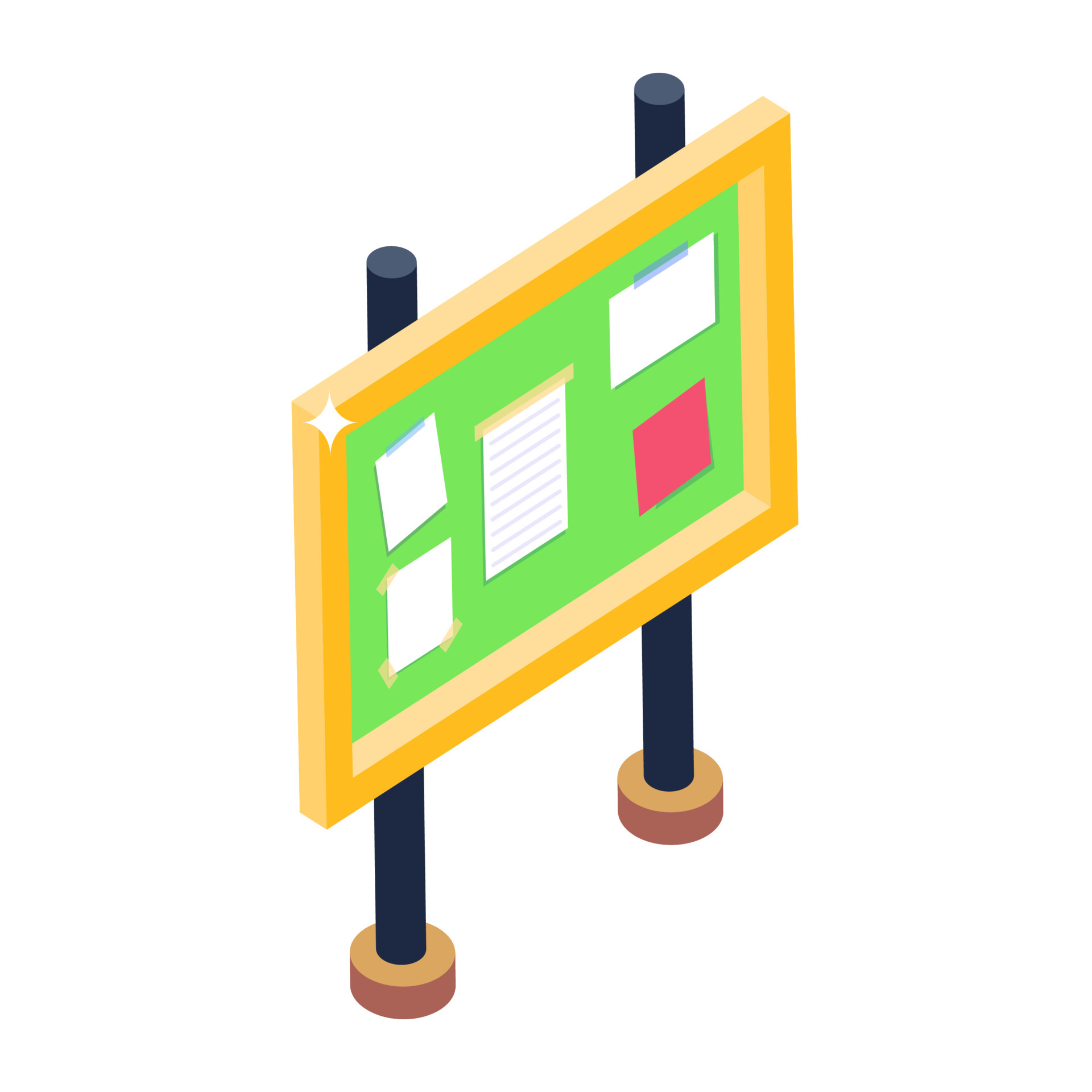 An icon of notice board in editable design 6432101 Vector Art at Vecteezy
