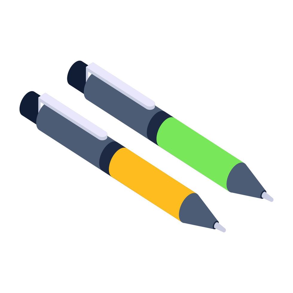 icono de bolígrafos en diseño editable vector