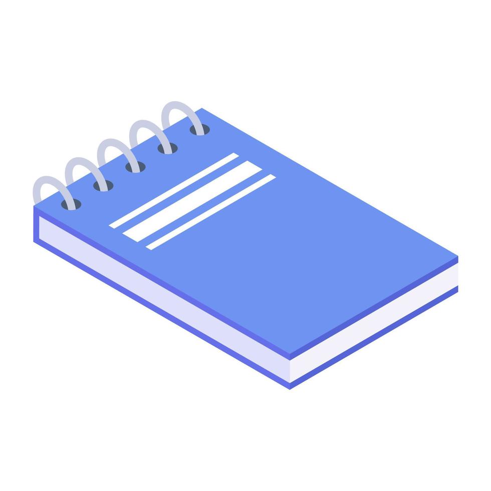 Binder icon in editable isometric design vector