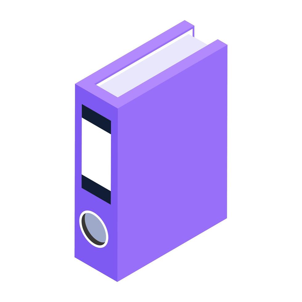 Office file isometric icon, archive vector