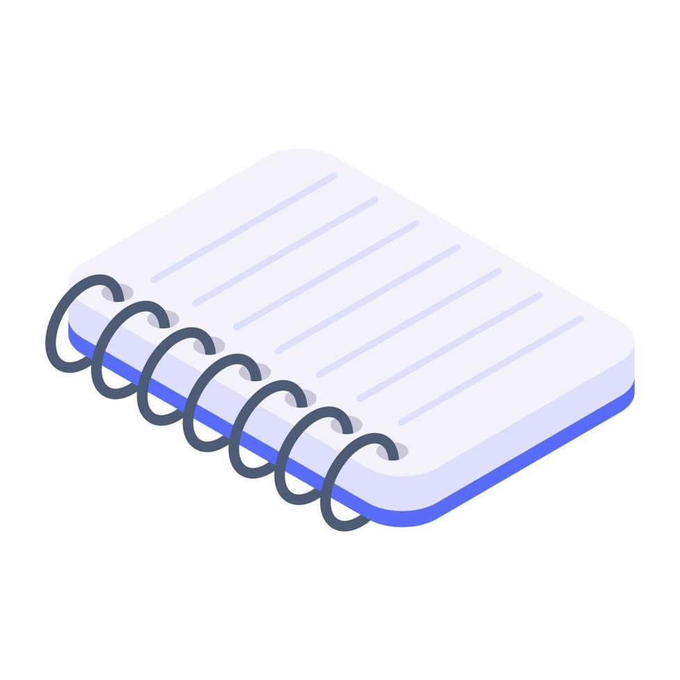 Binder icon in editable isometric design vector