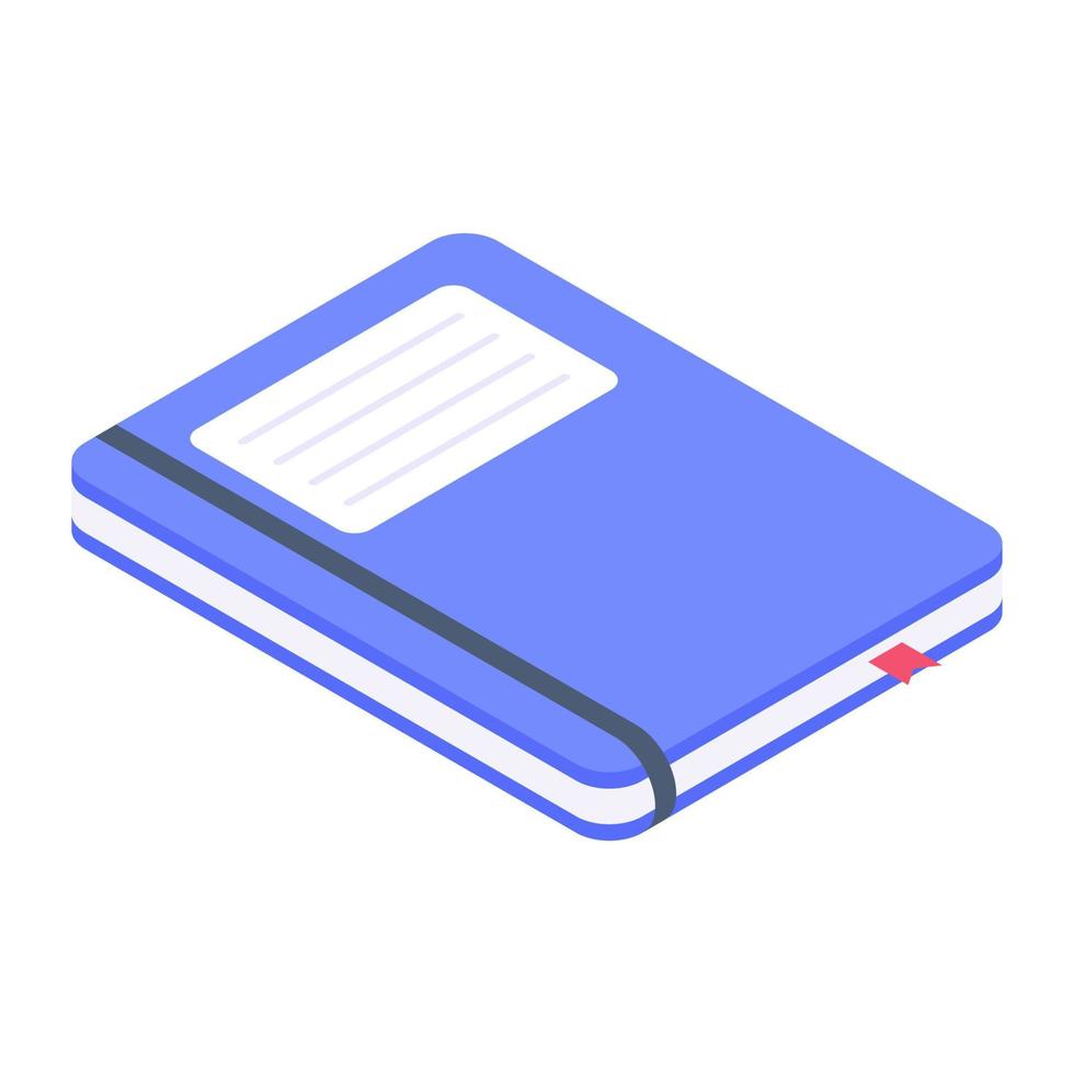 Notepad or register icon in isometric design vector