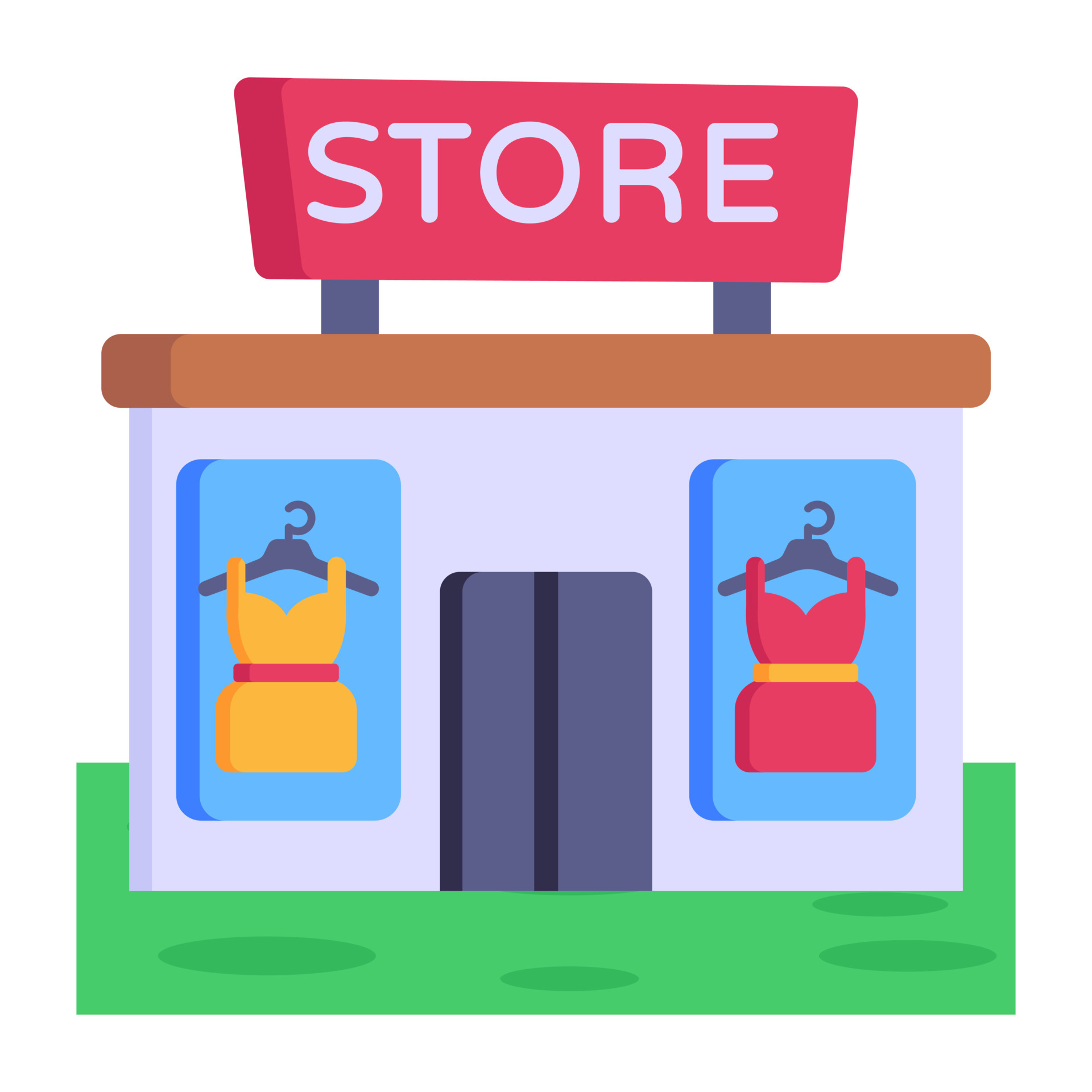 An icon of boutique store flat design 6432206 Vector Art at Vecteezy