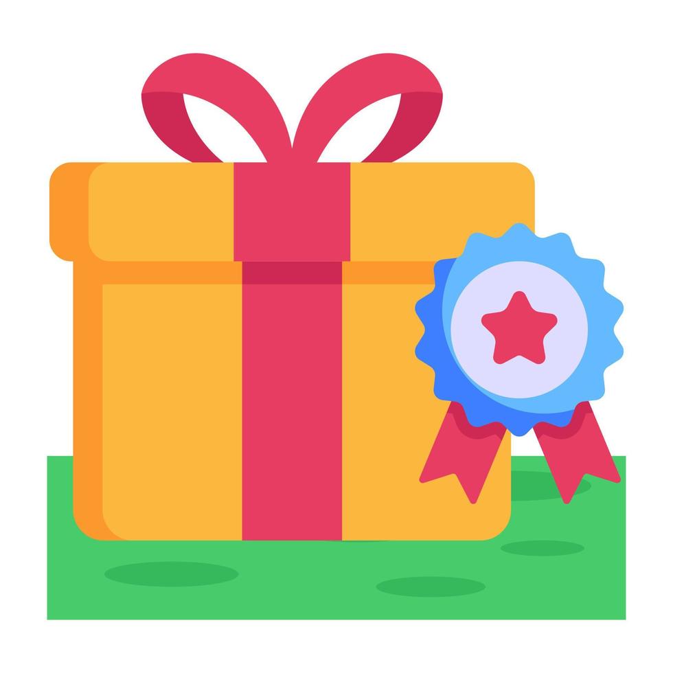Icon of quality product, flat design vector