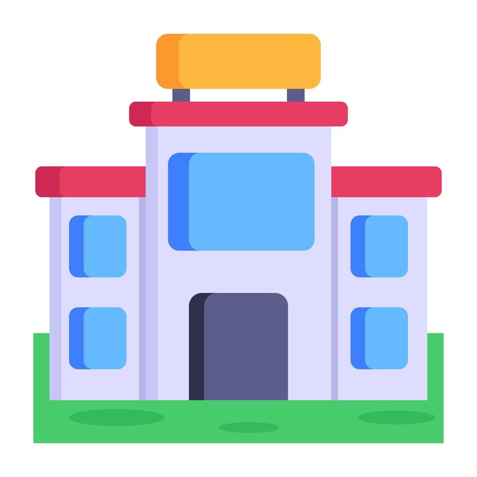 An icon of shopping mall flat design vector