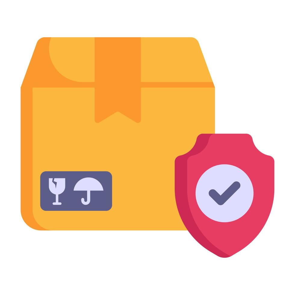 A cargo security flat icon design vector