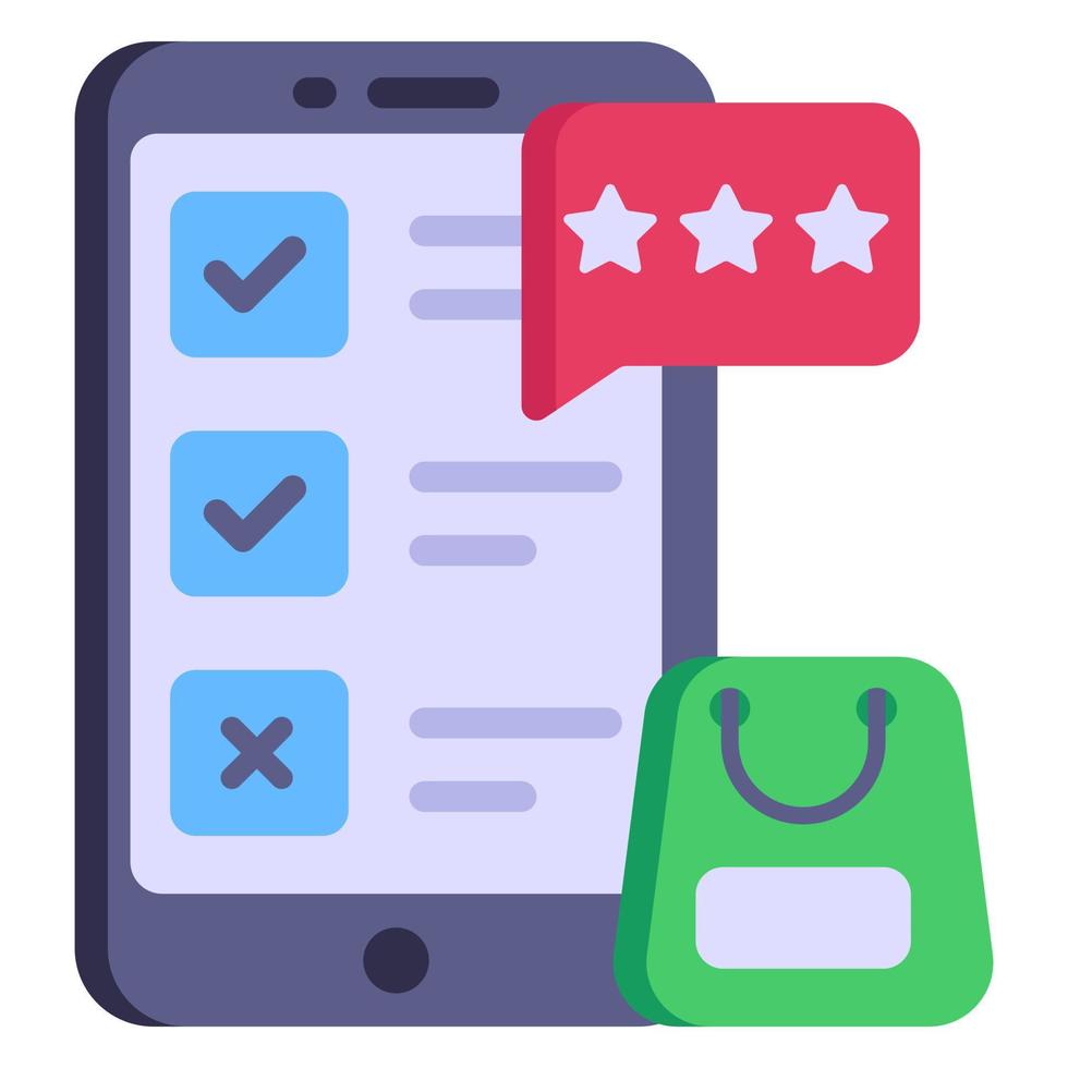 Online shopping reviews flat icon 6432252 Vector Art at Vecteezy