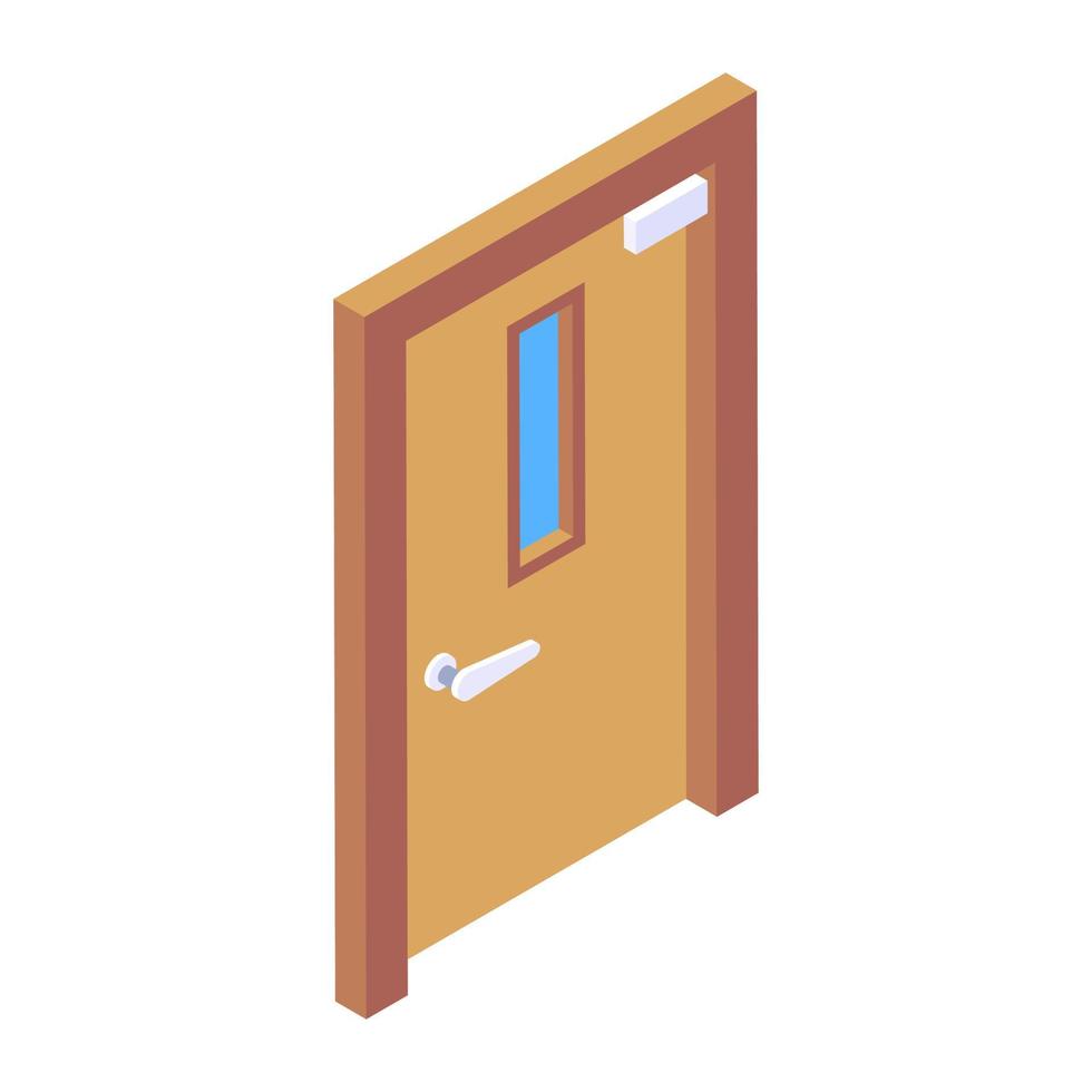 Isometric Icon Of Classroom Door Entrance Way Vector Art At Vecteezy