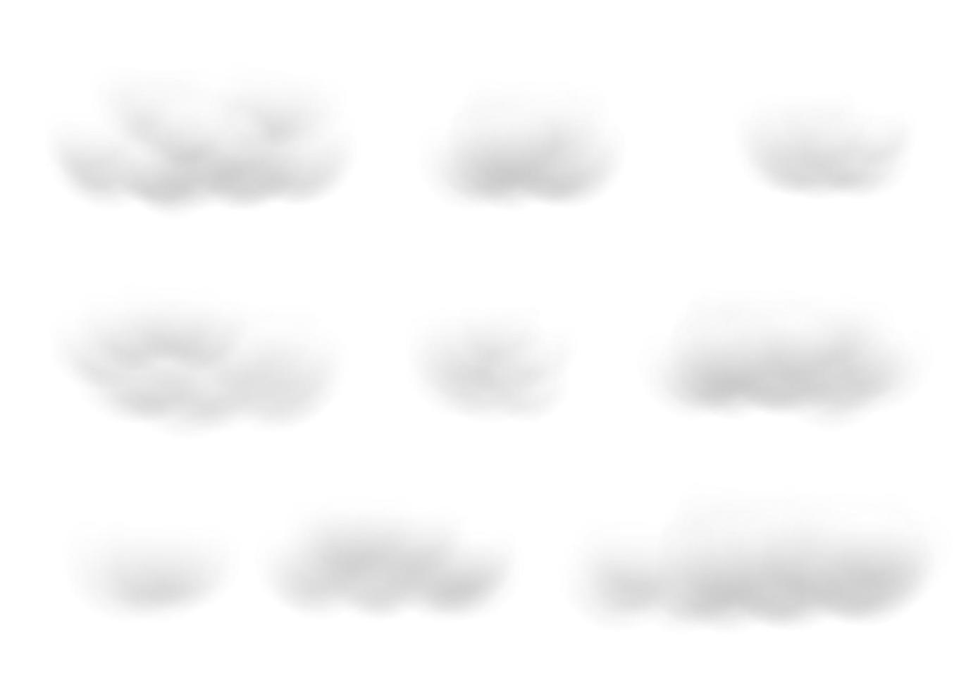 set of cloud vector on white background ep01