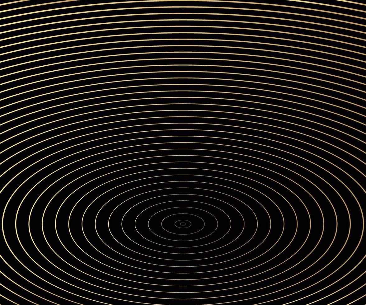 Gold luxurious circle pattern with golden wave lines over. Abstract background, vector illustration