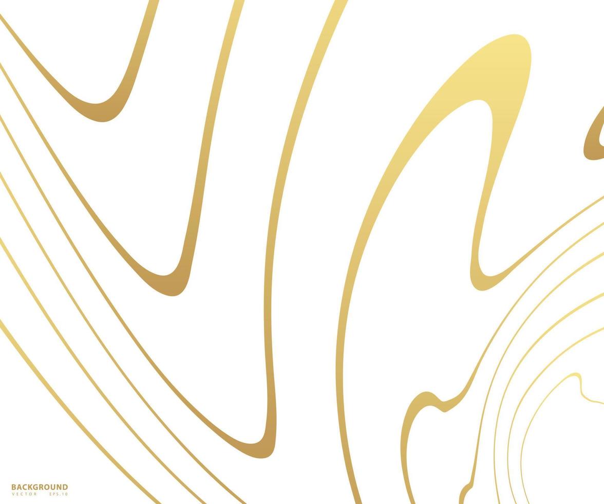 Gold luxurious marble stone pattern with golden wave lines over. Abstract background, vector illustration