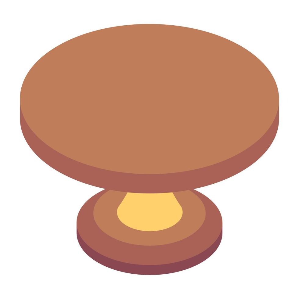 Writing table in isometric style icon, work table vector