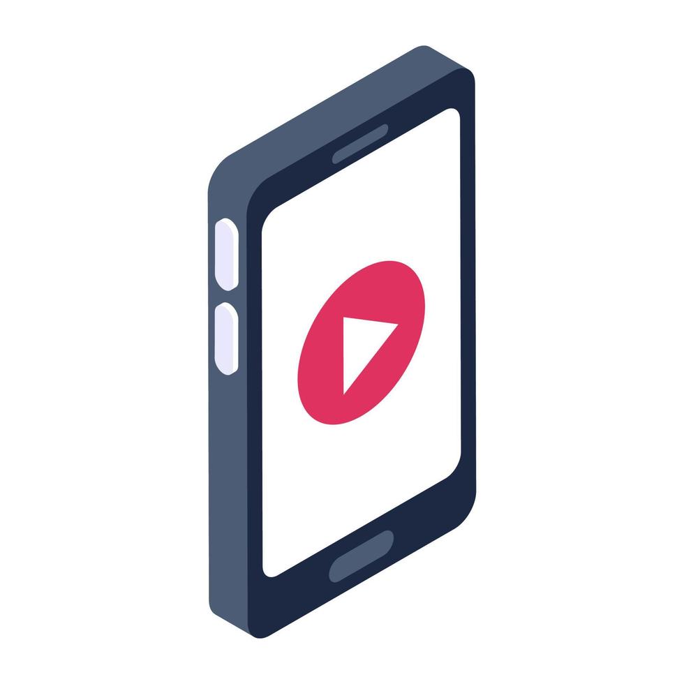 Isometric icon of music player, technology vector