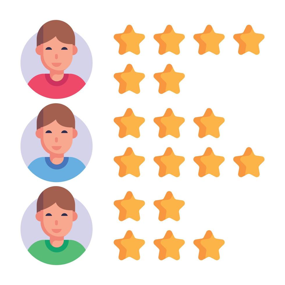 A trendy flat icon of feedback report vector