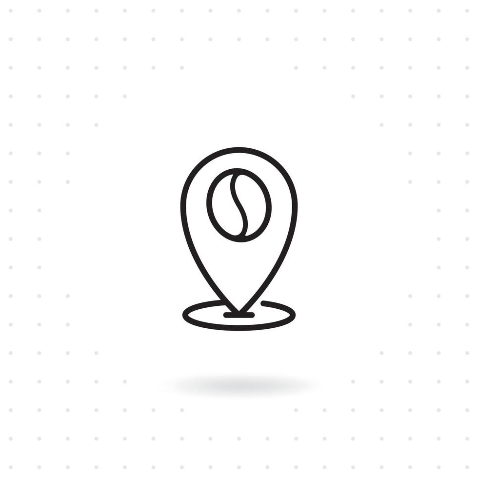 Coffee location icon vector