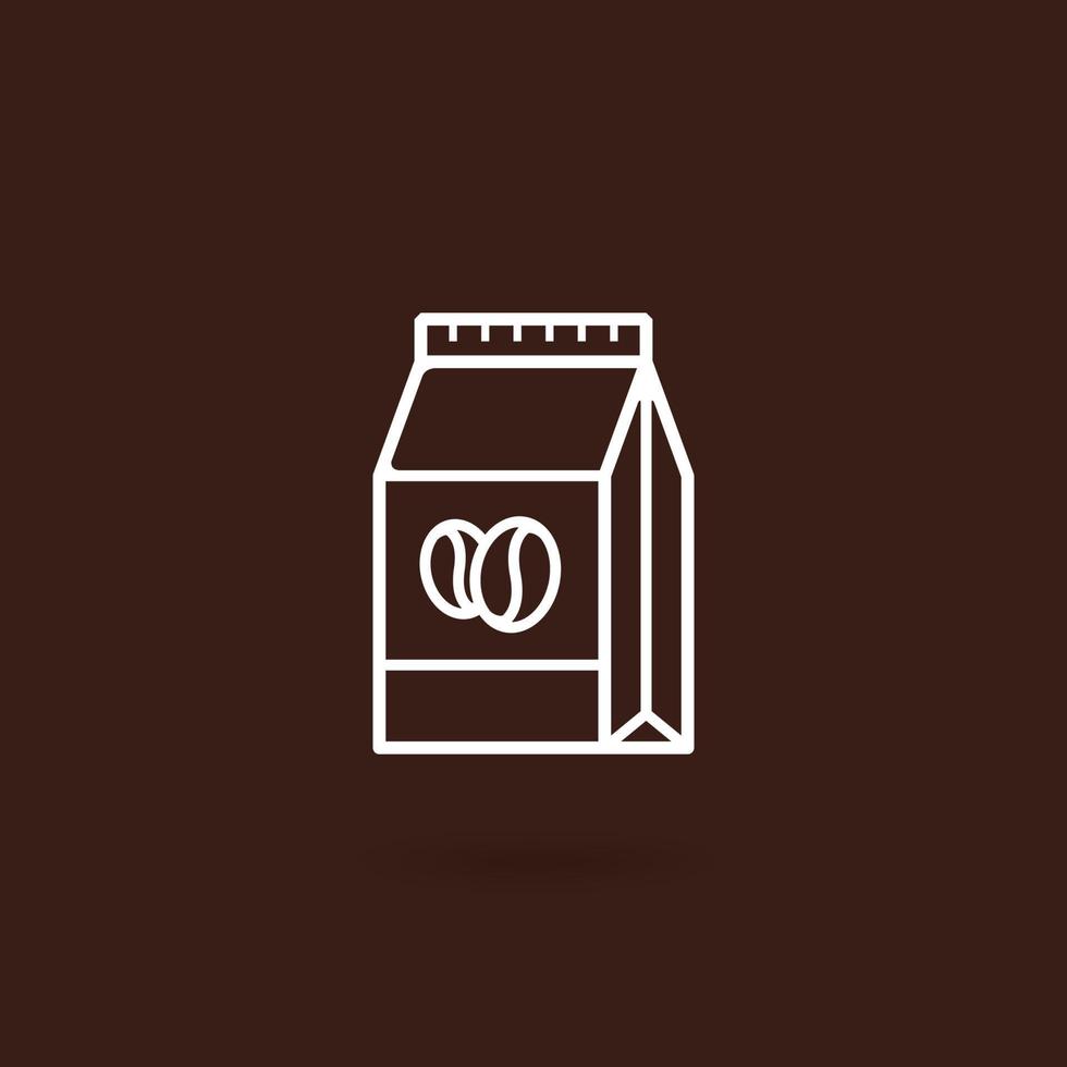 Coffee paper bag icon vector