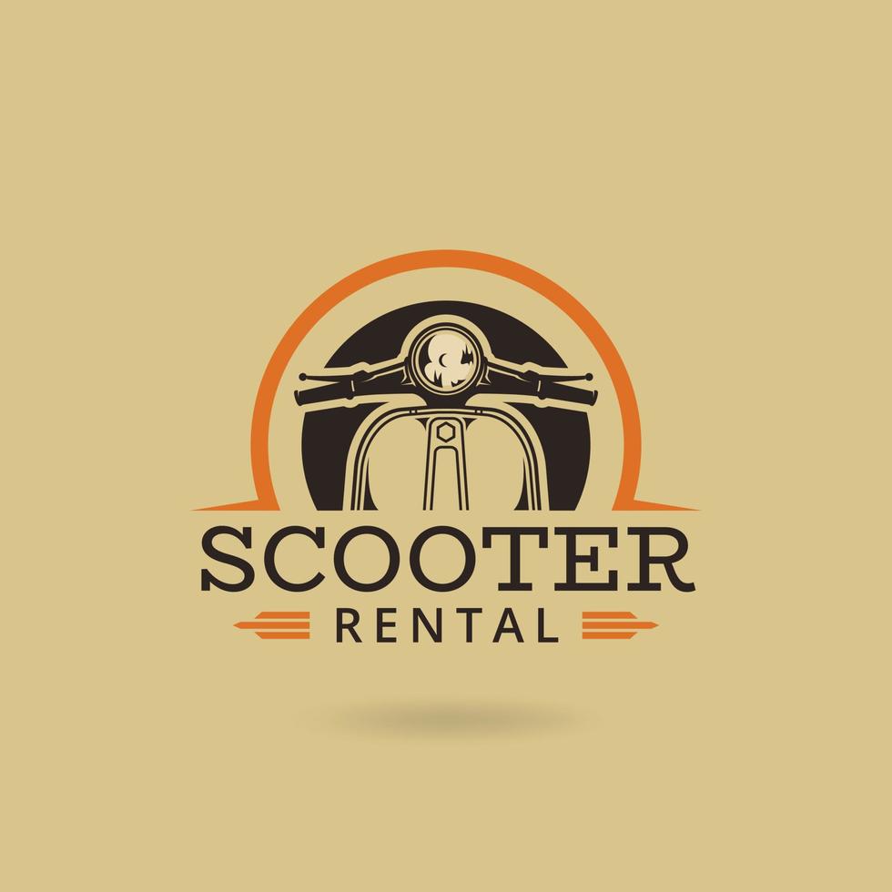 diseño de logotipo de vector de scooter