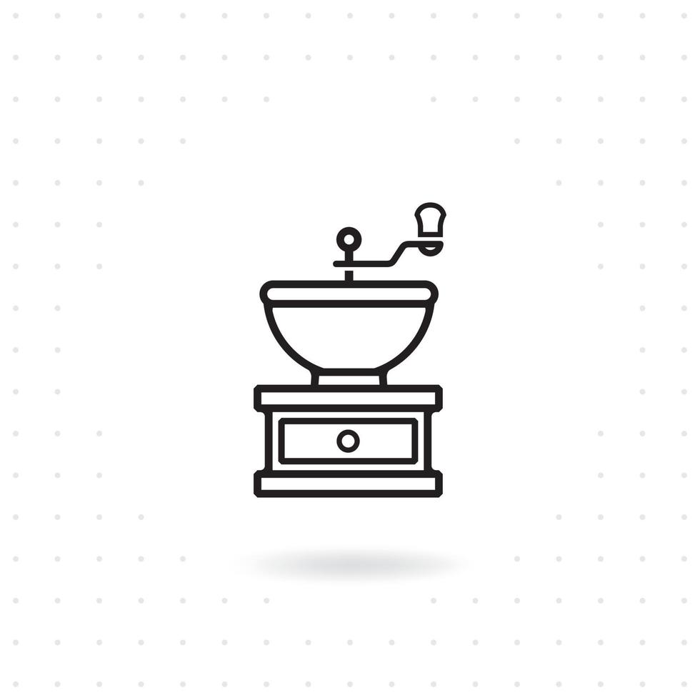 Coffee grinder icon vector