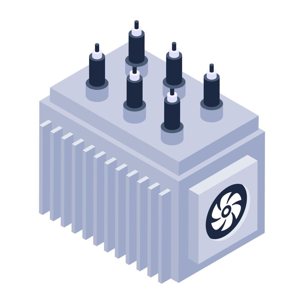 An icon design of power converter, editable vector