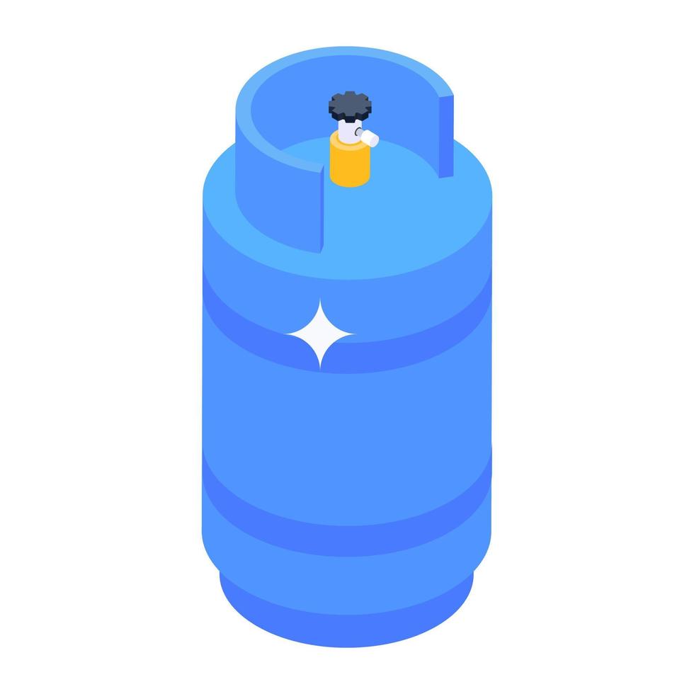 Natural gas tank vector, isometric icon of storage tank 6433136 Vector