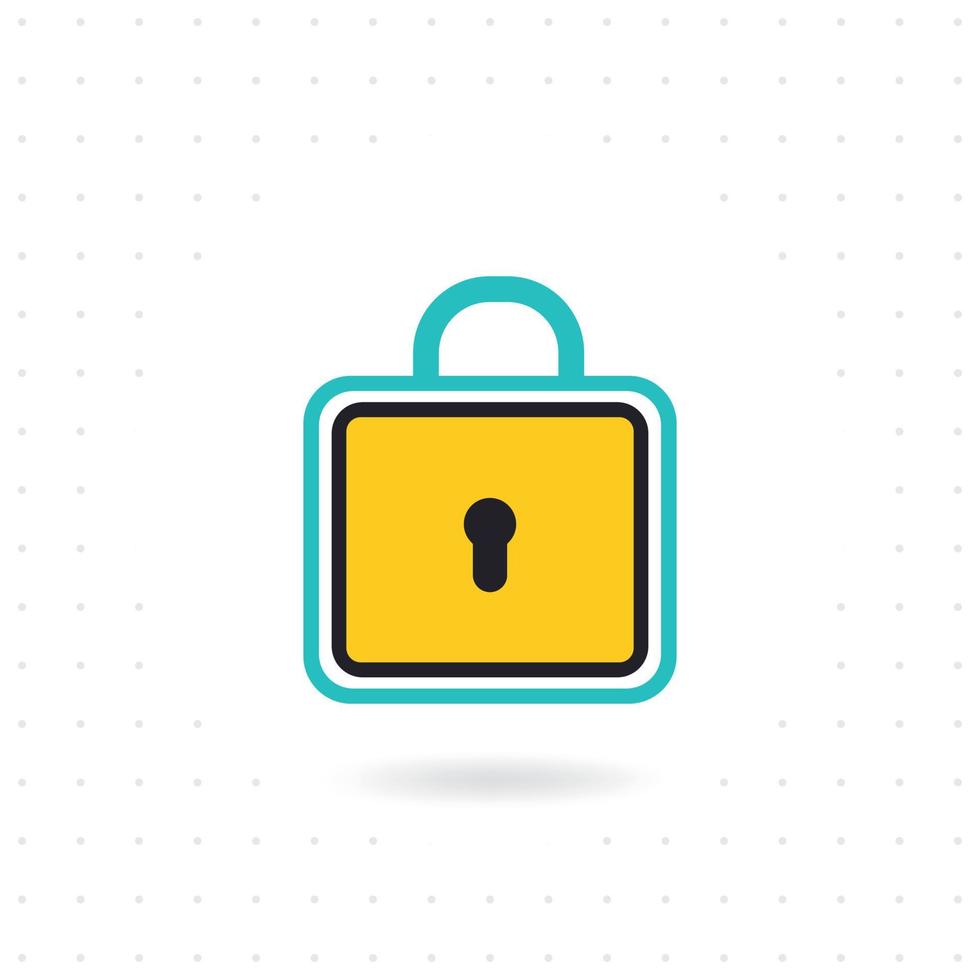 Padlock icon design vector