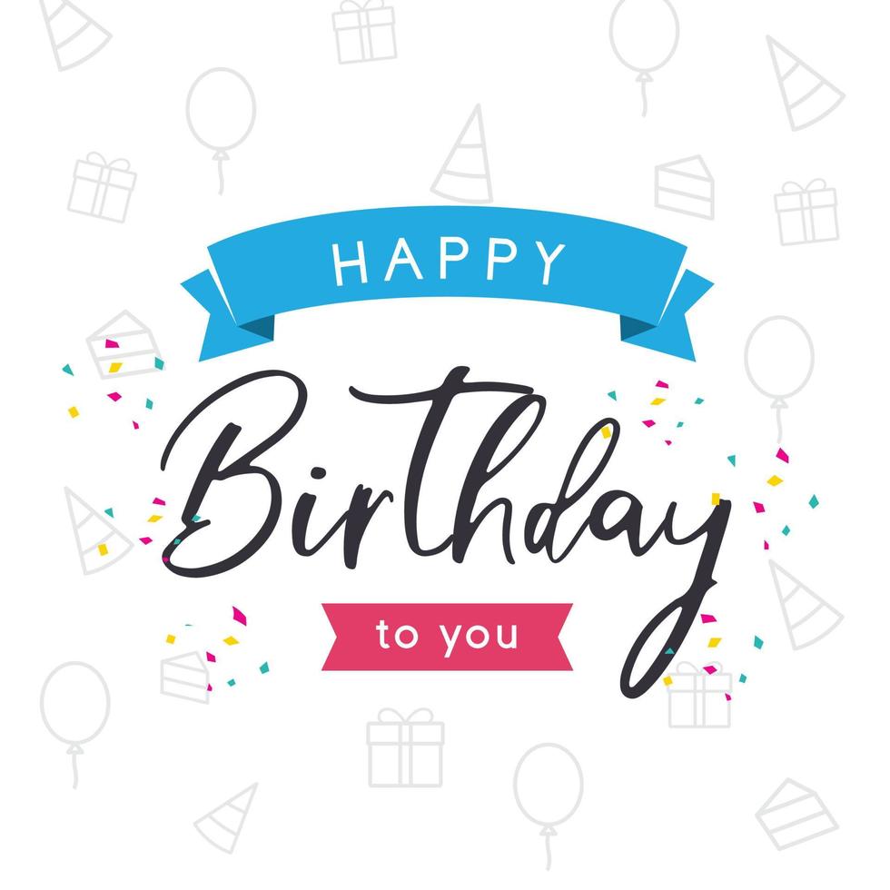 vector de tarjeta de felicitación de feliz cumpleaños. diseño vectorial tipográfico de feliz cumpleaños. tarjeta de invitación. ilustración vectorial
