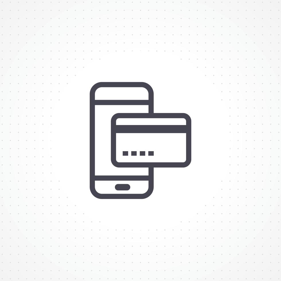 Mobile payment icon vector