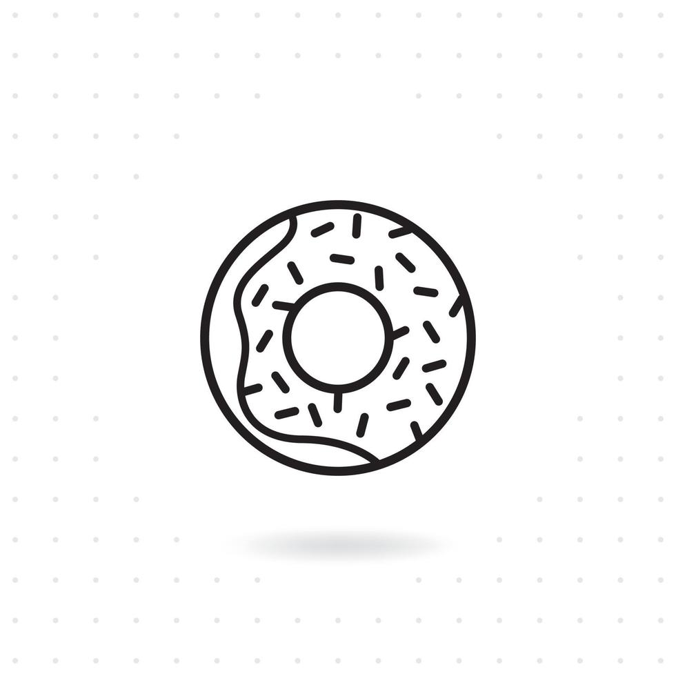 diseño de icono de donut vector