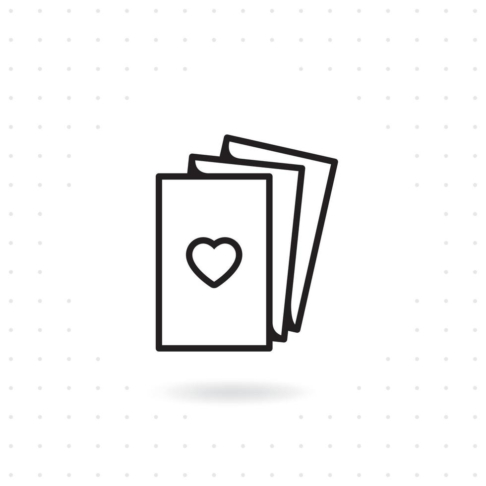 Valentine card icon vector