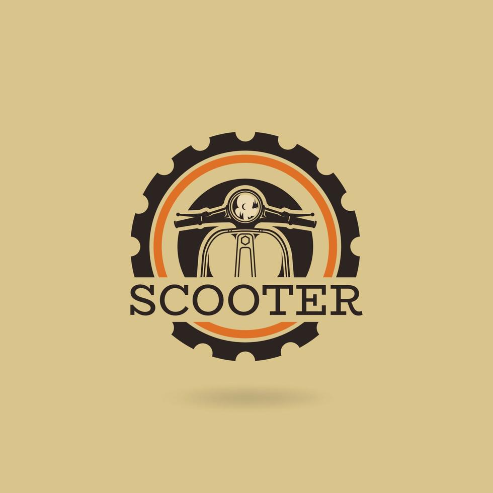 diseño de logotipo de vector de scooter