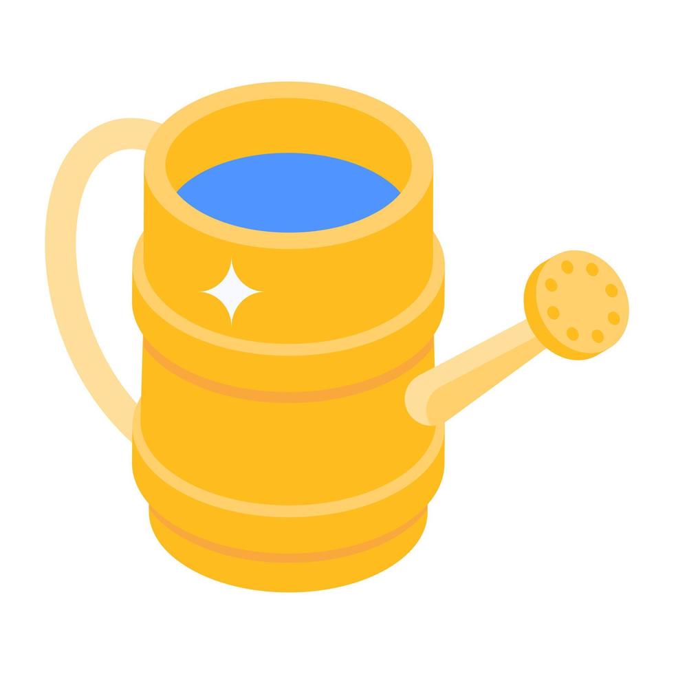 Watering can icon in isometric vector