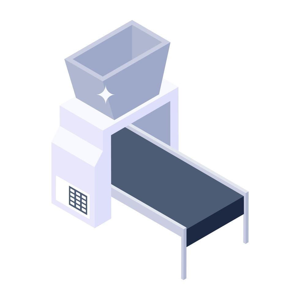 A manufacturing vector, isometric icon of production belt vector