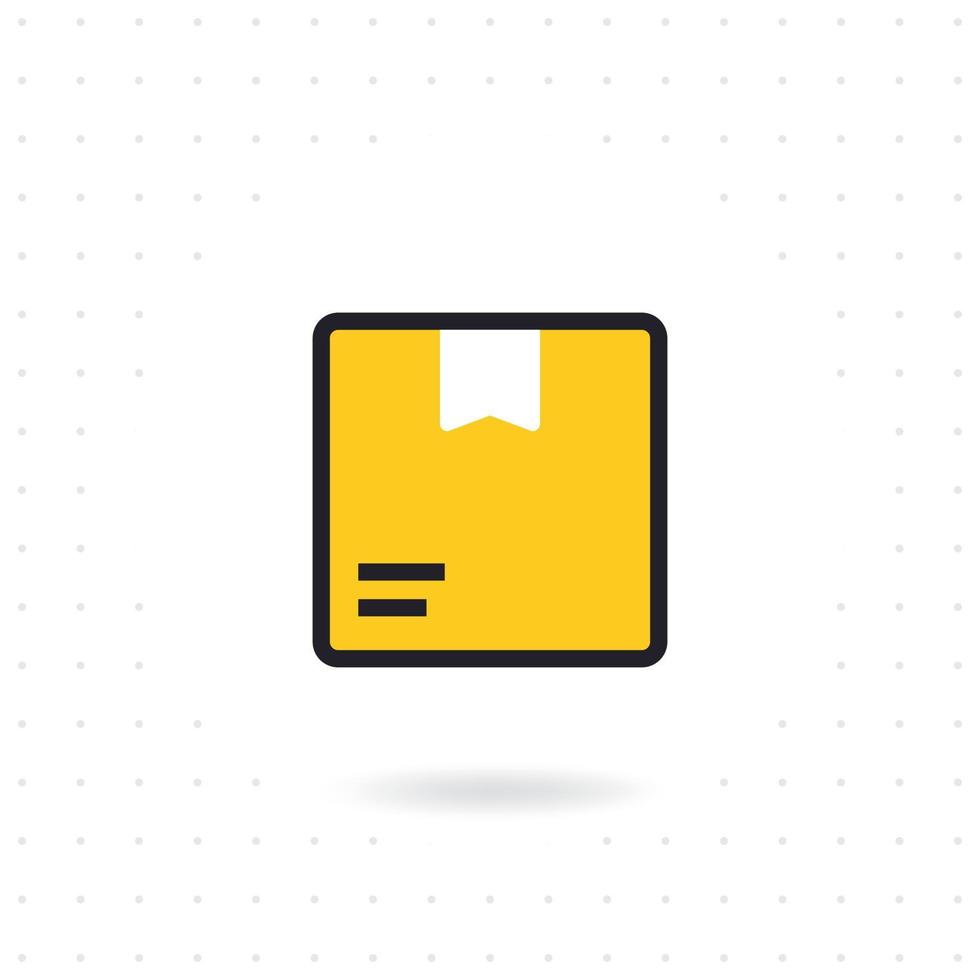 Box icon in modern flat line style vector