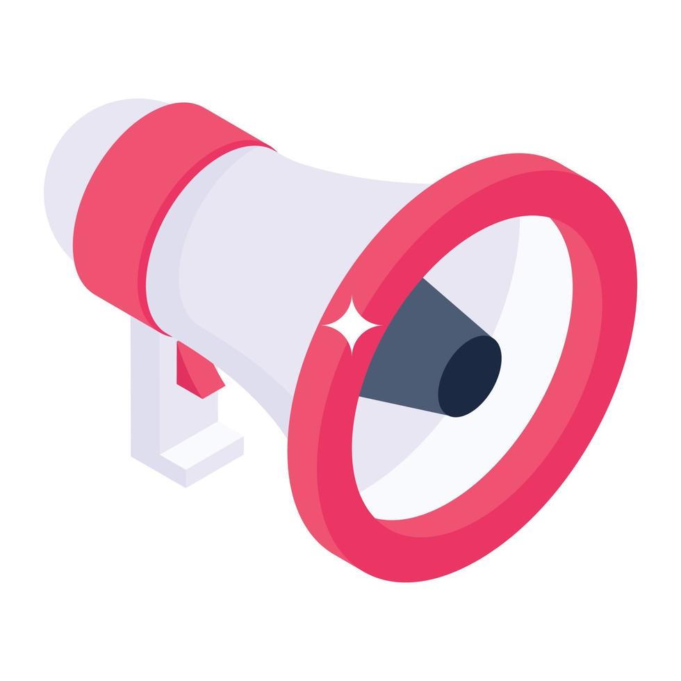 Promotion icon in editable style, announcement speaker vector