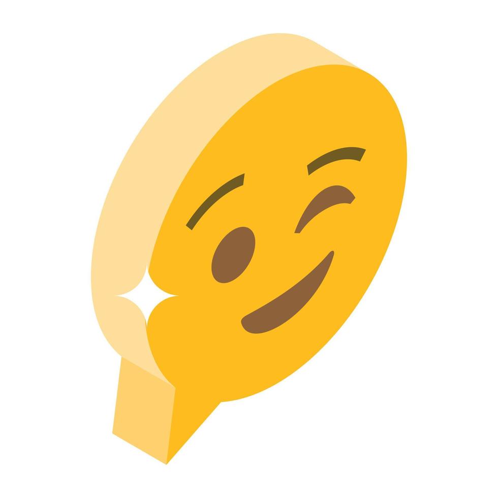 vector de mensaje de emoticono, concepto de expresión facial