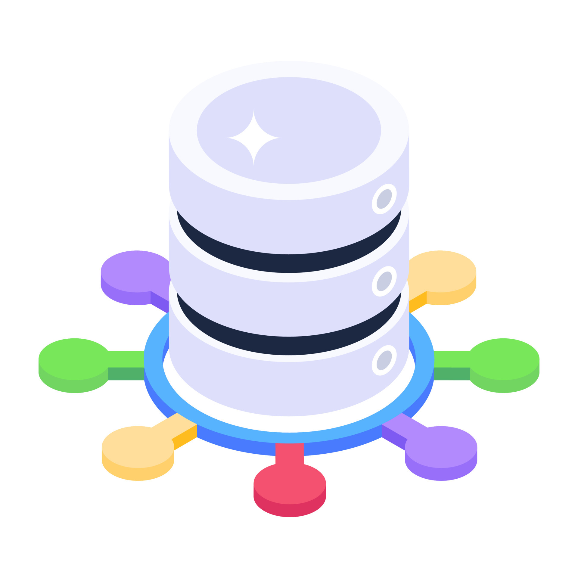 Database network concept icon, isometric vector style 6433636 Vector ...