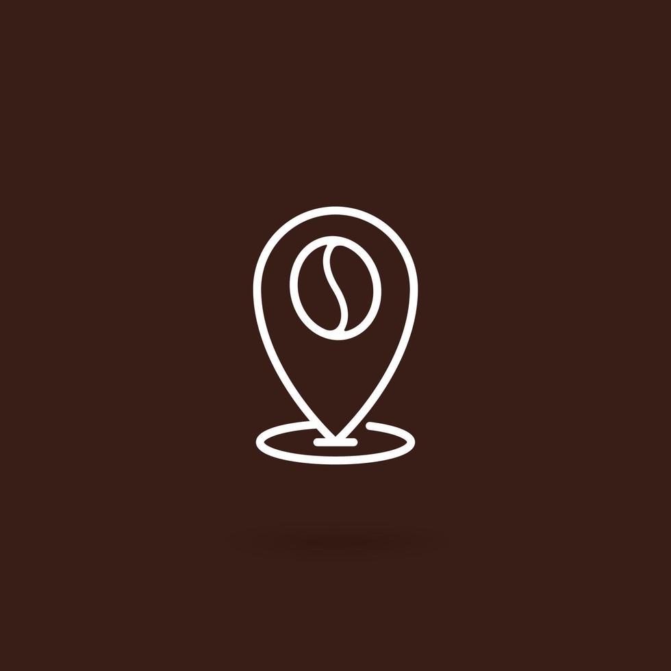 Coffee location icon vector