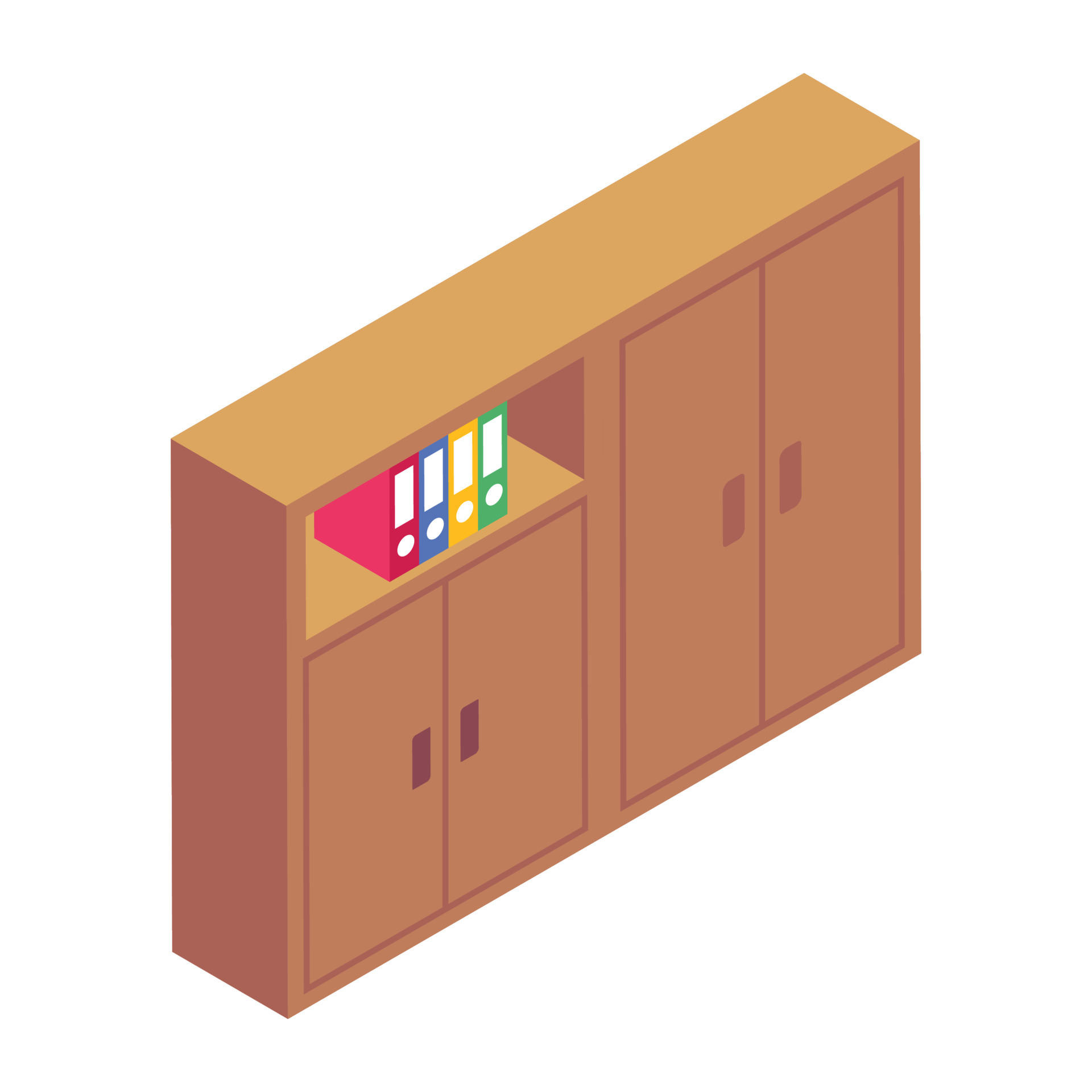 Office folder holder, isometric icon of file rack 6433693 Vector Art at ...