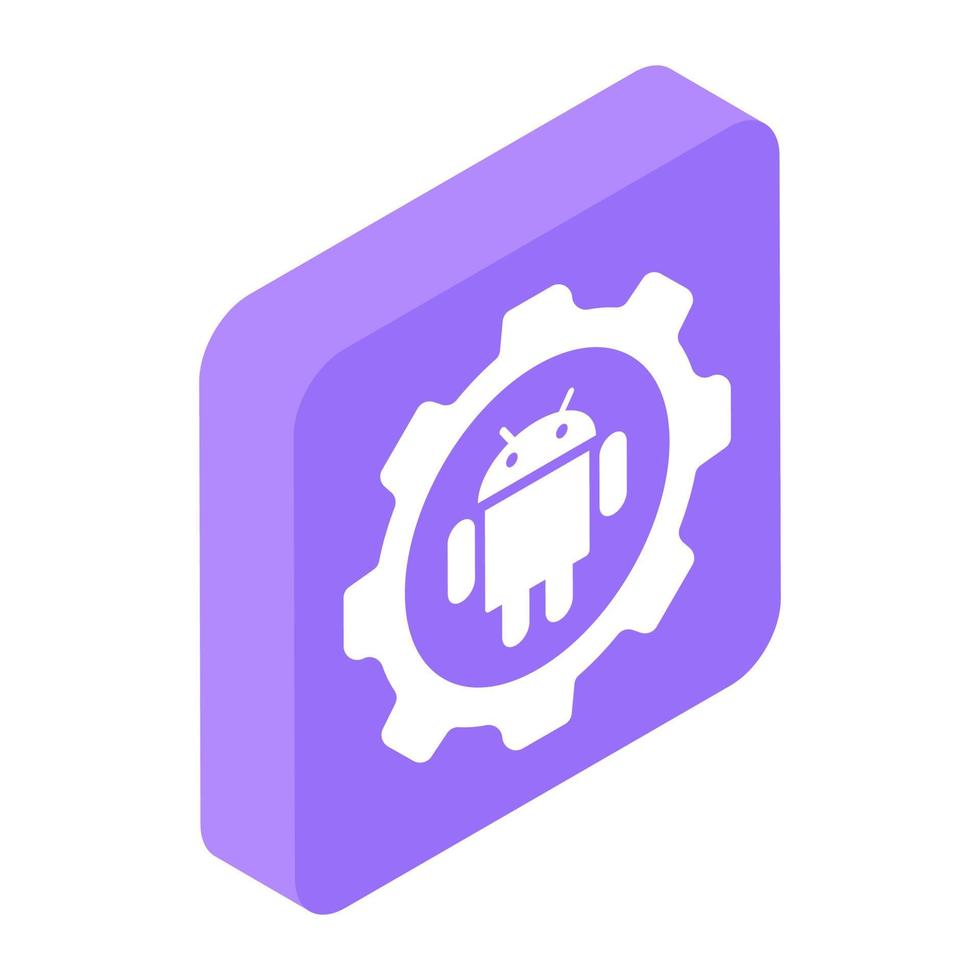 An icon of app robot in editable design vector