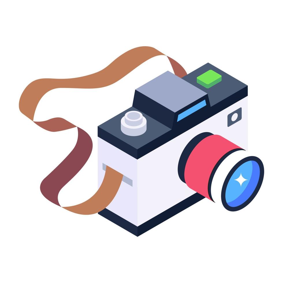 A photography concept,  isometric icon vector