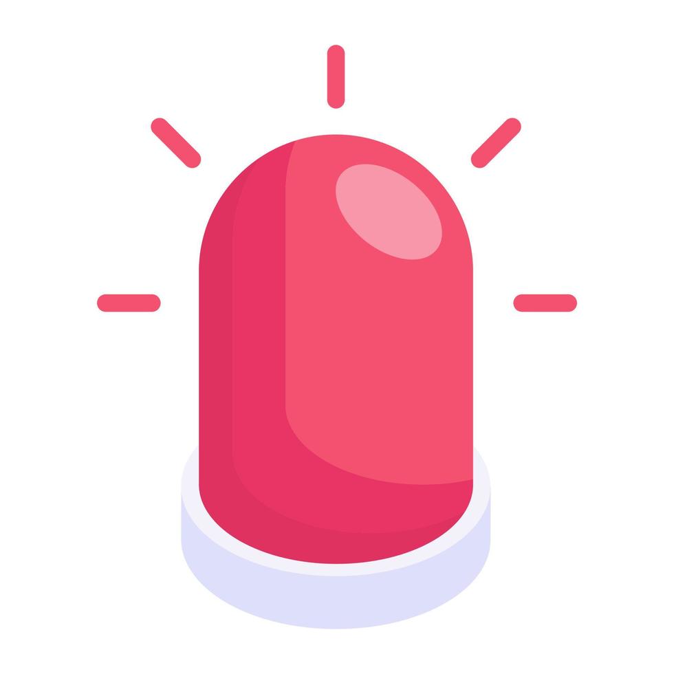 A vector of siren warning, isometric icon