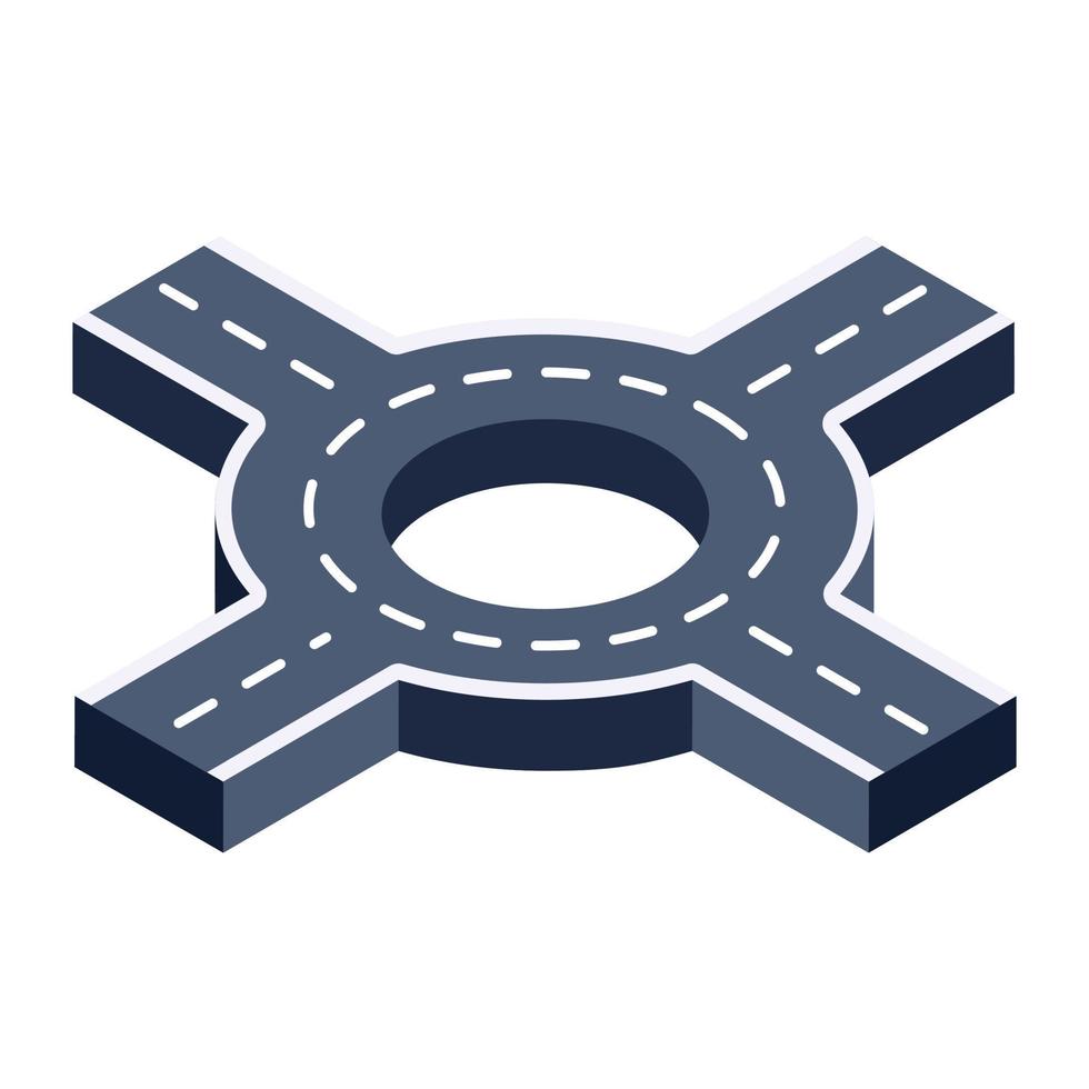 A vector of roundabout, editable icon