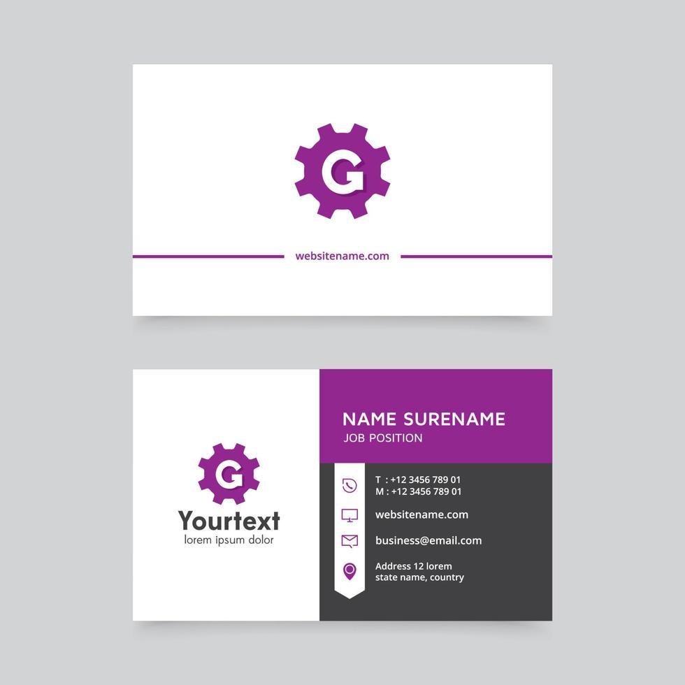 Vector modern creative and clean business card template