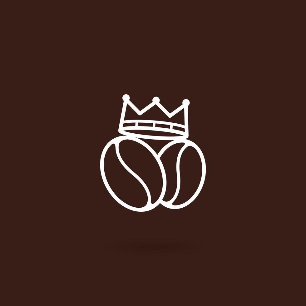 king coffee icon vector