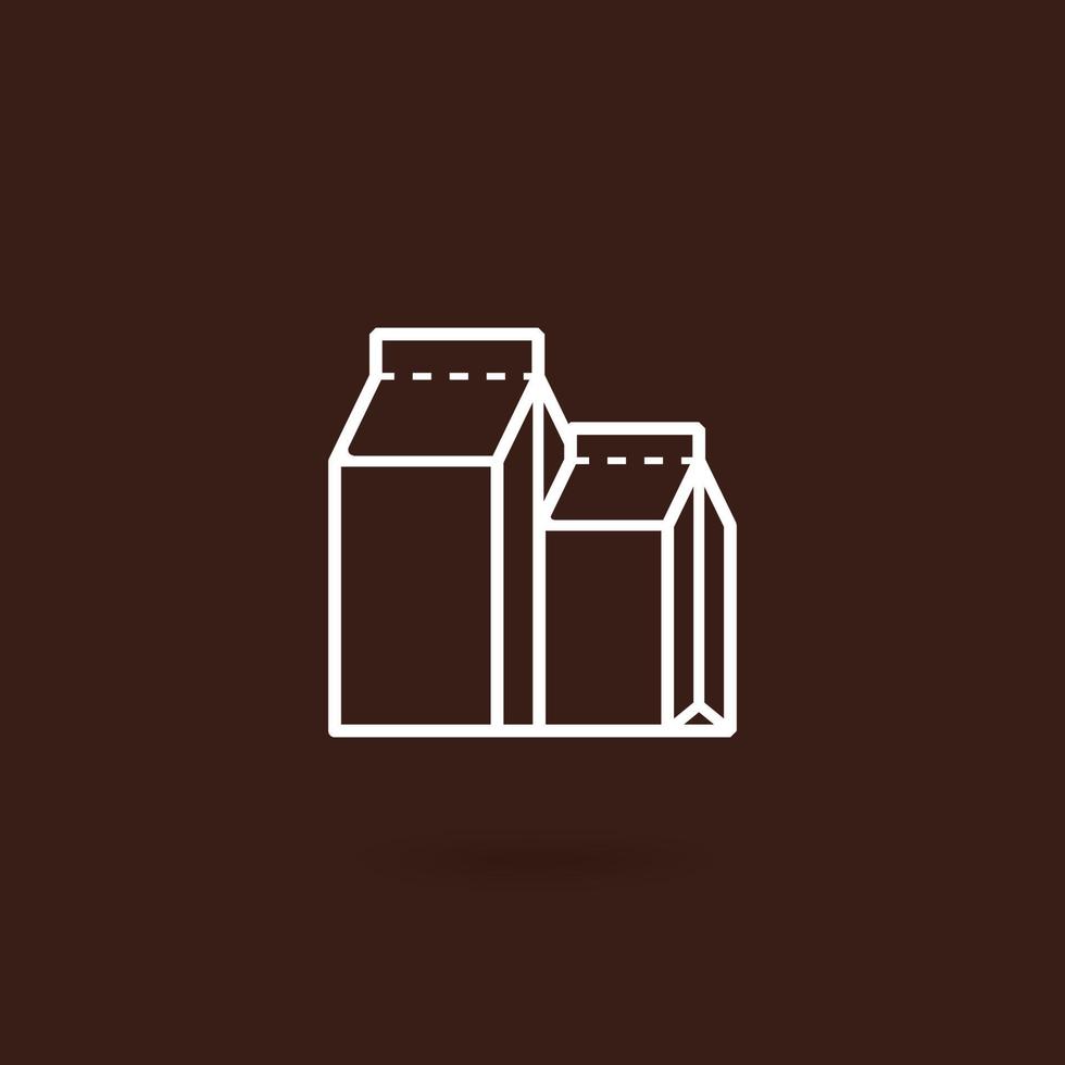 icono de bolsa de papel vector