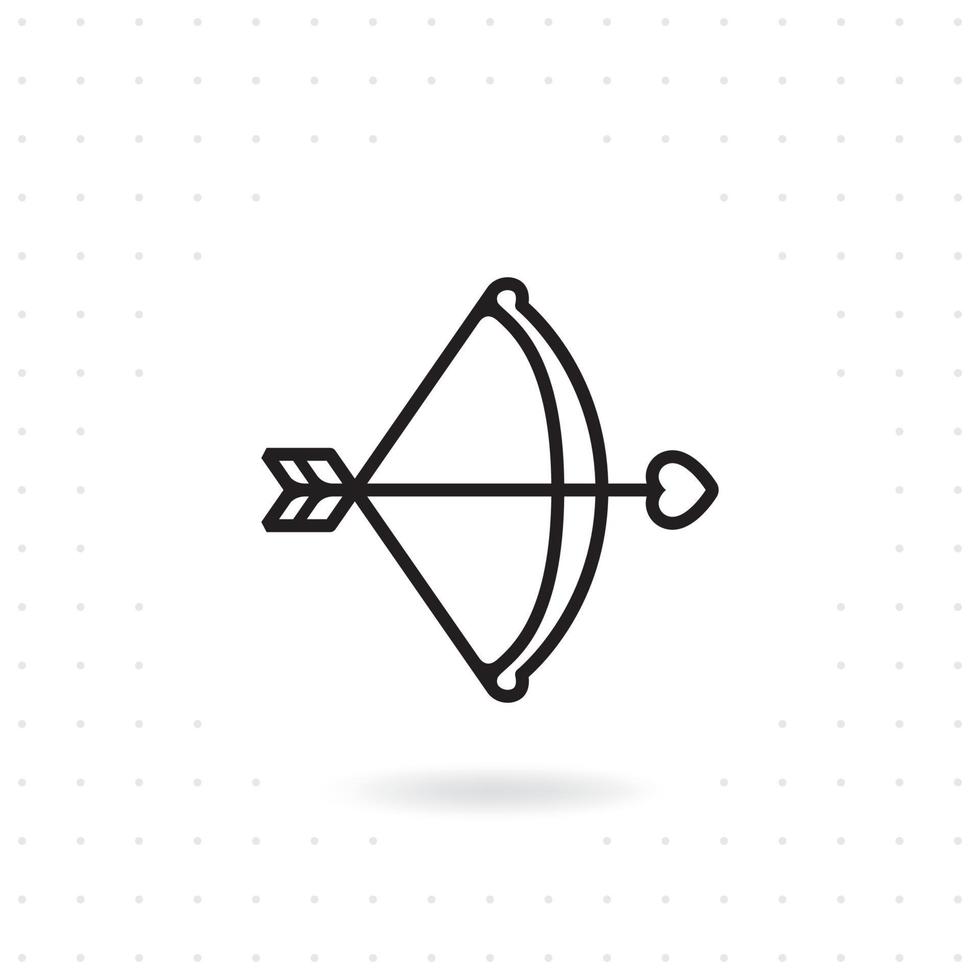 Bow and arrow icon vector